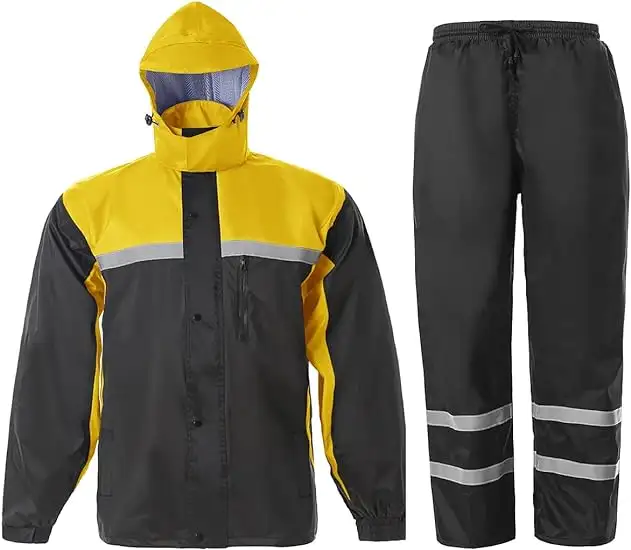 SaphiRose Men Rain Suit High Visibility Reflective - 61mj0o q4hl._ac_sy550_